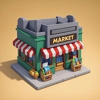 Inaktiver Supermarkt-Tycoon